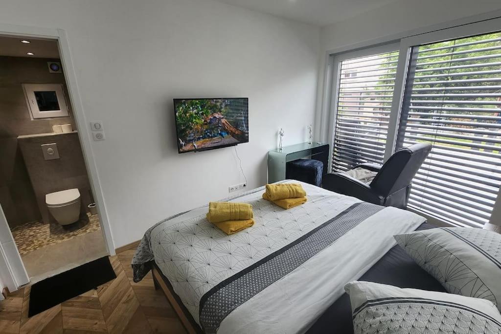 Suite Prestige Logement Neuf Avec Spa Et Ecran De Cinema En Rez De Jardin Κολμάρ Εξωτερικό φωτογραφία